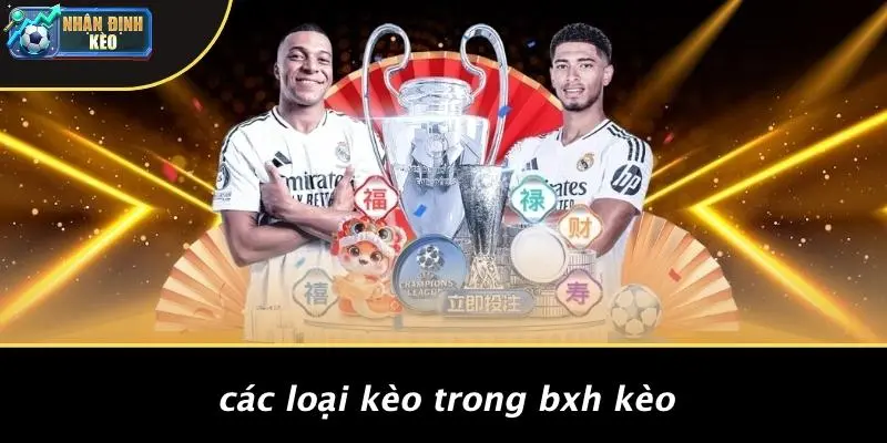 Các Loại Kèo Trong BXH Kèo