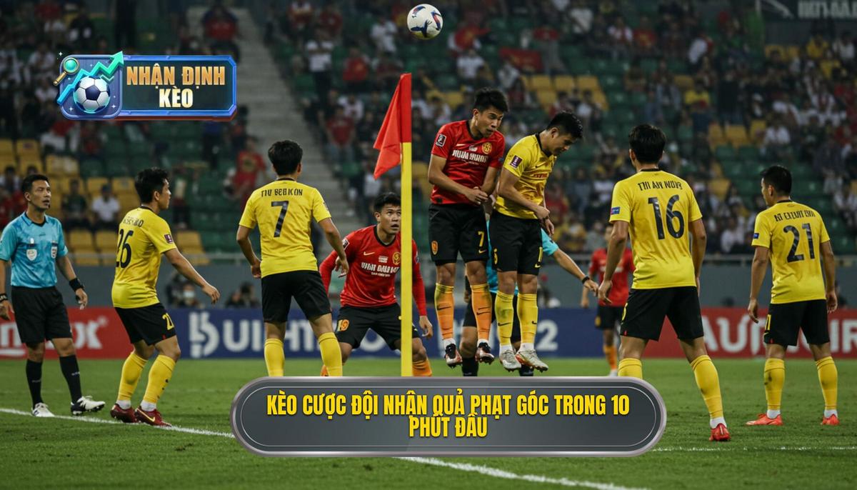 Kèo cược đội nhận quả phạt góc trong 10 phút đầu