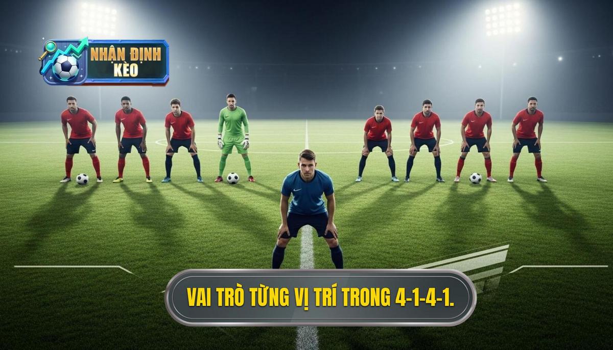 Phân tích vai trò cụ thể của từng vị trí trong 4-1-4-1 phòng ngự